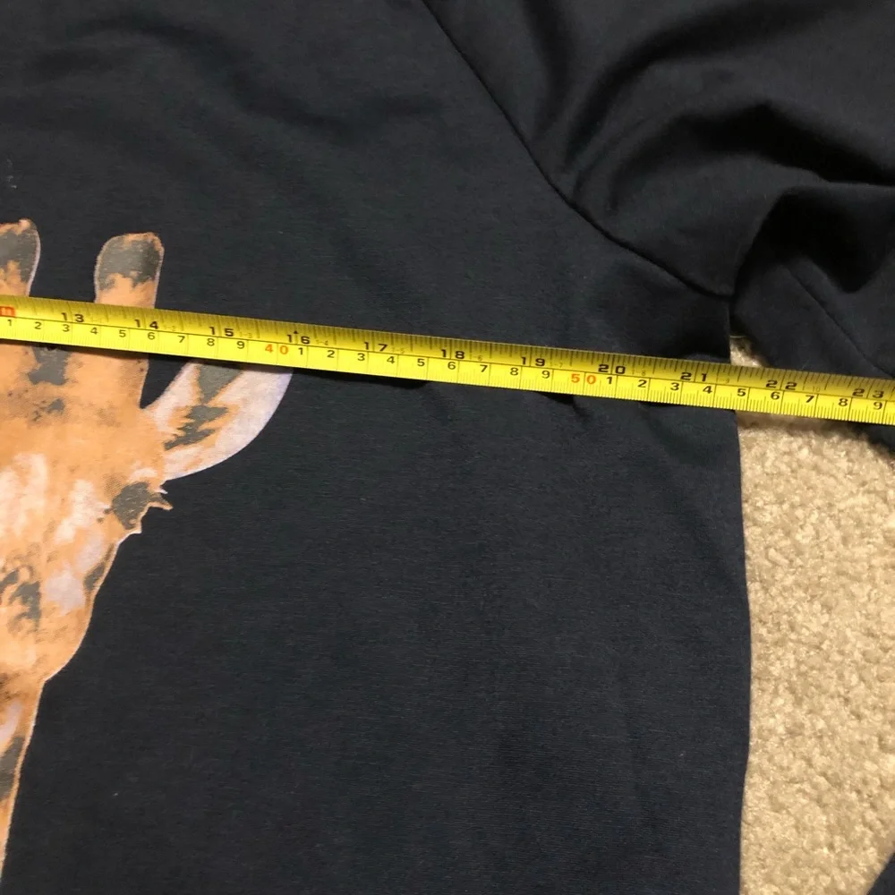 2 WOMENS long sleeve silky light giraffe inspired top by SHEILAY BRAND SIZE XL - Picture 7 of 12